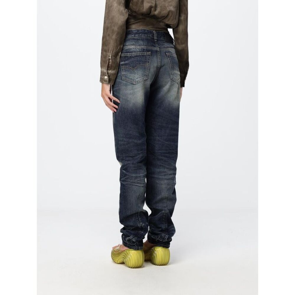 Diesel Women D-Heel Diesel High-Waisted Straight Jeans In Denim With Back Slit - Picture 2 of 3